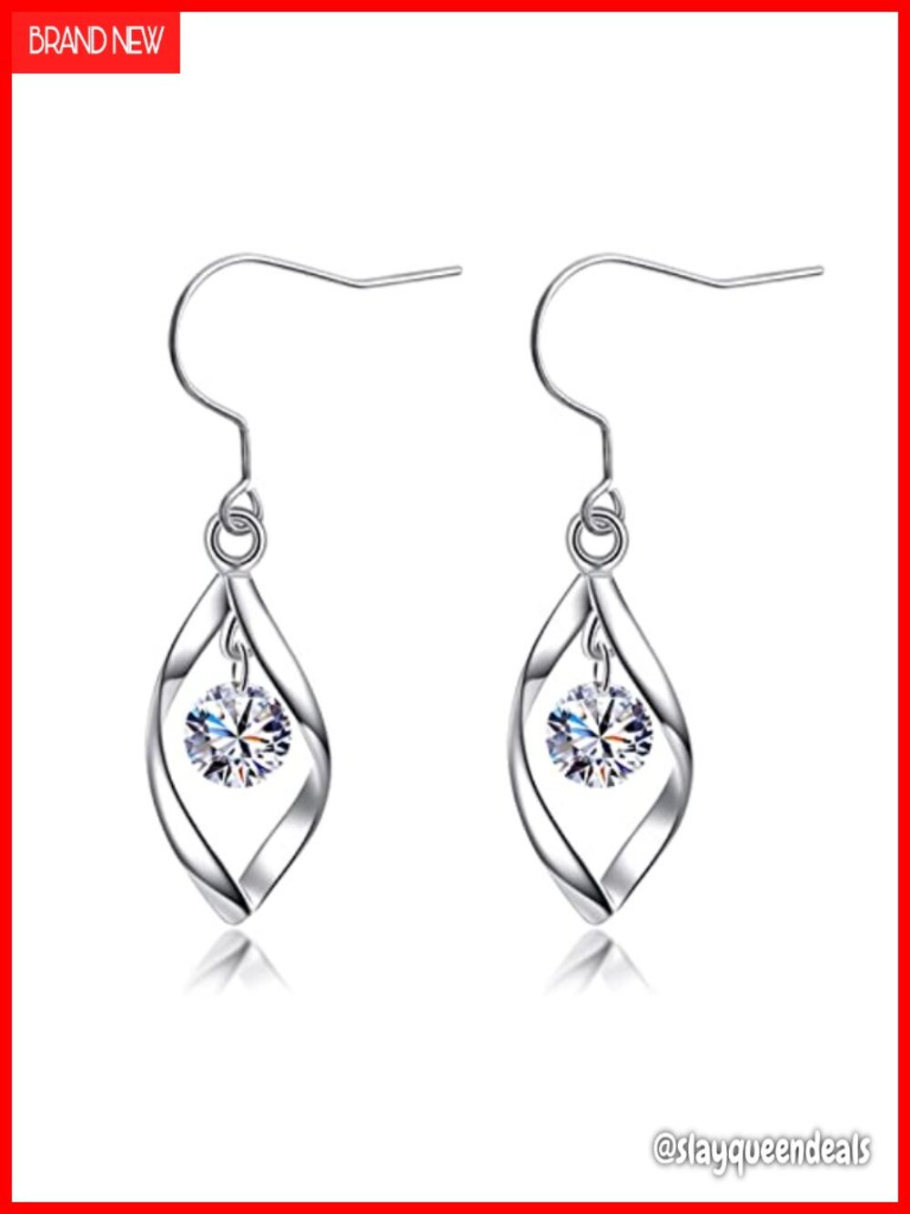 Titanium Drop & Dangle Earrings with White-Gold Plated Copper, Pearl & CZ